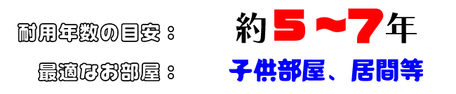 熊本産畳表「秀麗」耐用年数約５～７年